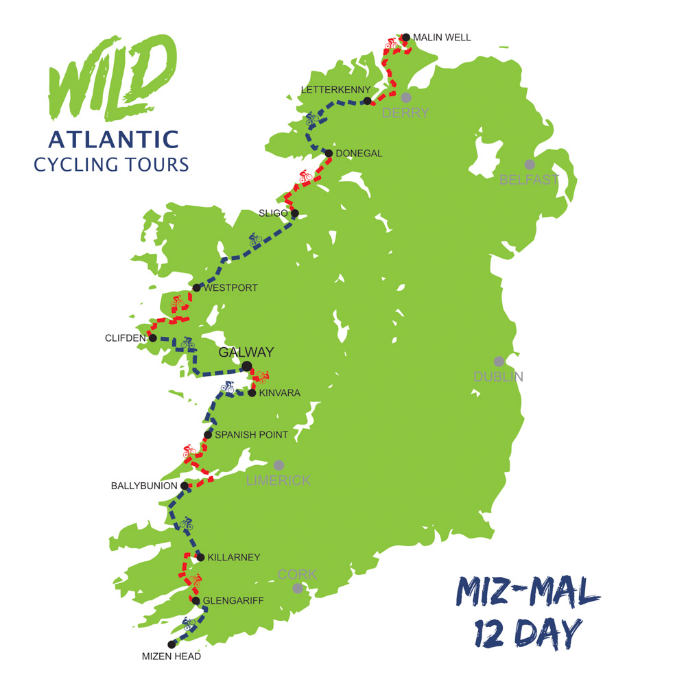 Ireland End to End Route Map